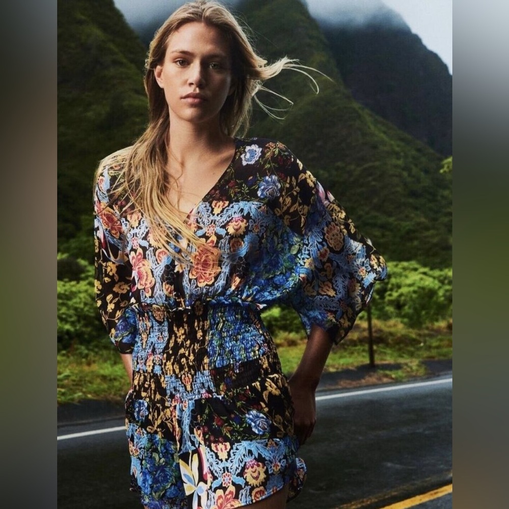 Zara Floral Patchwork Romper